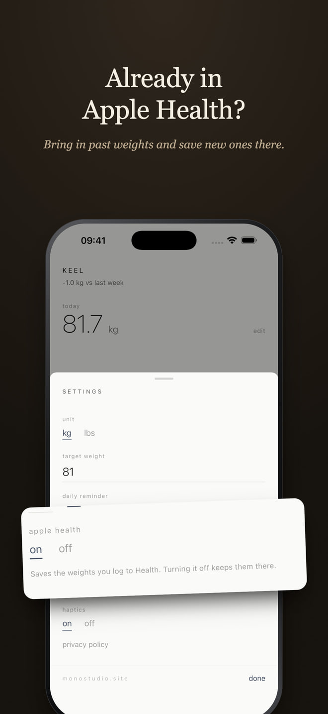 Keel - Apple Health, read and write