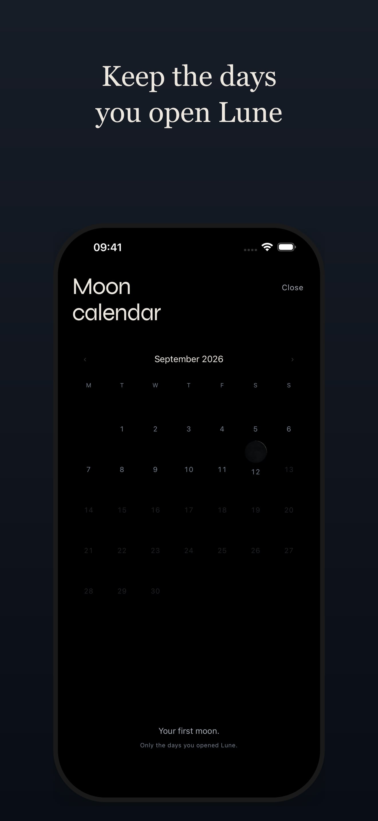 Lune - the moon calendar